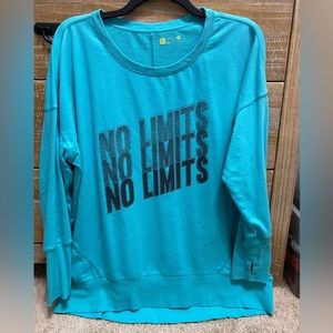 Xersion Blue “No Limits” Crew Neck Sweatshirt Size 2X